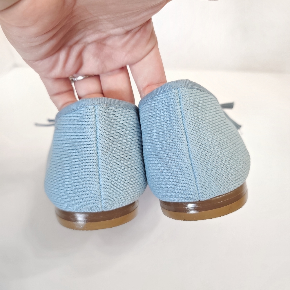 Frances Valentine | Jude Mary Jane Knit Flat Light Blue Size 7 - Picture 11 of 13